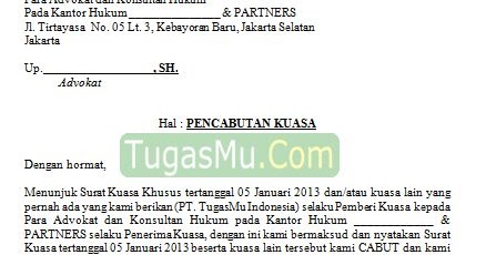 Detail Contoh Surat Pencabutan Gugatan Nomer 30