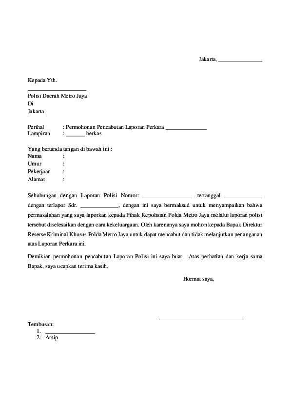 Detail Contoh Surat Pencabutan Kuasa Nomer 37