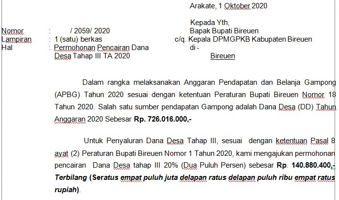 Detail Contoh Surat Pencairan Dana Nomer 48