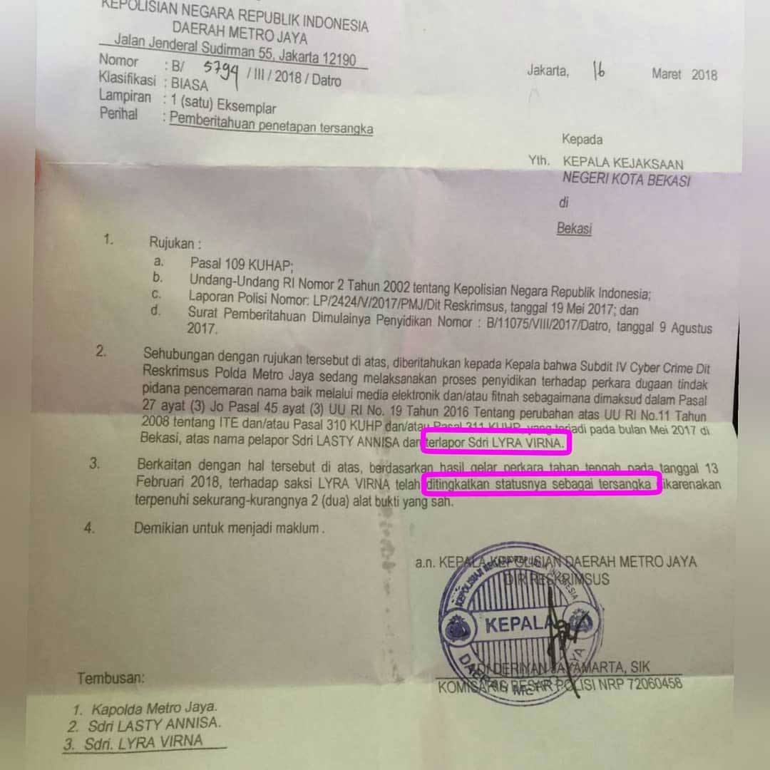 Detail Contoh Surat Pencemaran Nama Baik Nomer 15