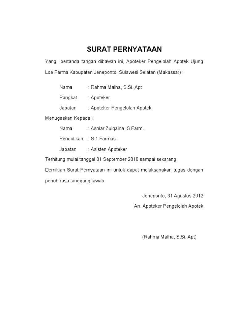 Detail Contoh Surat Pendelegasian Wewenang Nomer 42