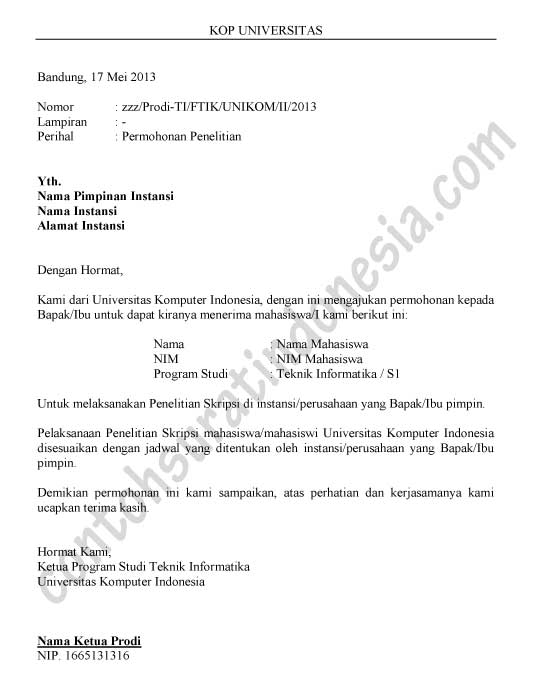 Detail Contoh Surat Penelitian Skripsi Nomer 3