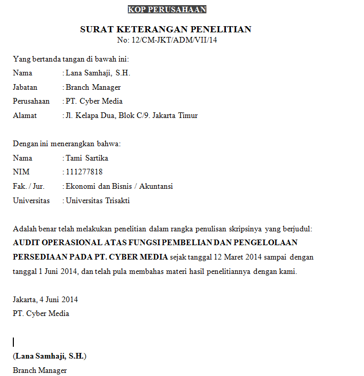 Detail Contoh Surat Penelitian Skripsi Dari Perusahaan Nomer 8