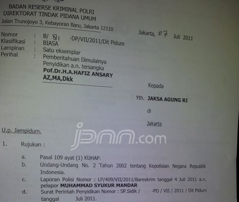 Detail Contoh Surat Penetapan Tersangka Nomer 19