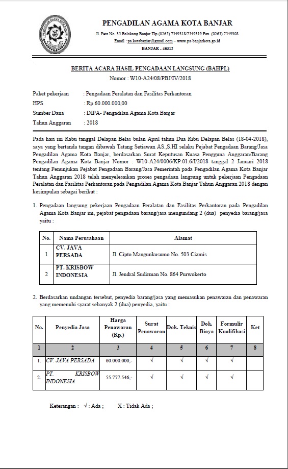 Detail Contoh Surat Pengadaan Barang Dan Jasa Nomer 47