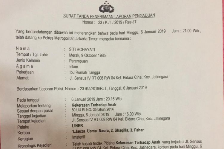 Detail Contoh Surat Pengaduan Ke Polisi Nomer 55