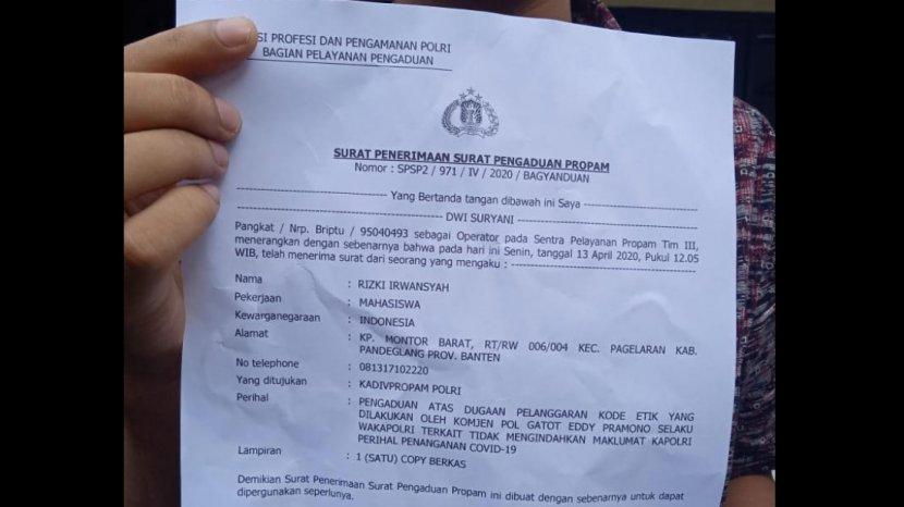 Contoh Surat Pengaduan Ke Propam Mabes Polri - KibrisPDR