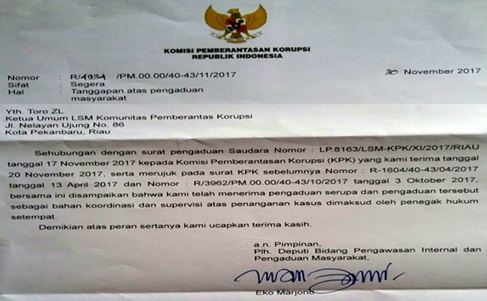 Detail Contoh Surat Pengaduan Korupsi Dana Desa Nomer 24