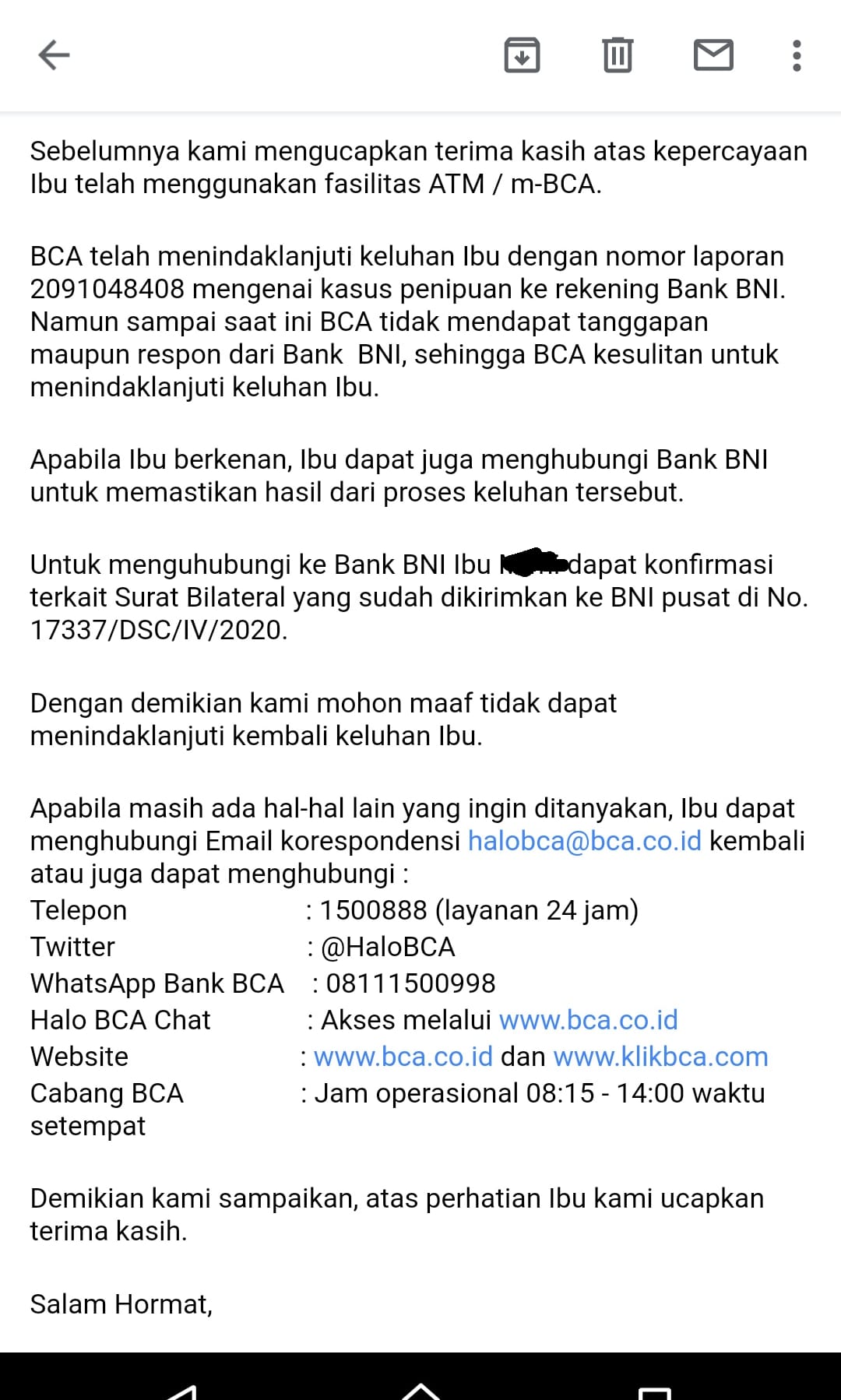 Detail Contoh Surat Pengaduan Nasabah Bank Nomer 20