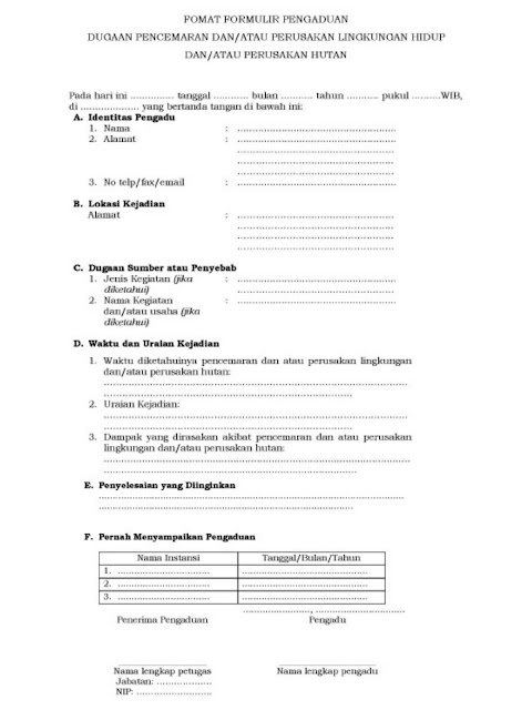 Detail Contoh Surat Pengaduan Pencemaran Lingkungan Nomer 3