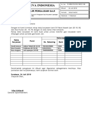 Detail Contoh Surat Pengajuan Gaji Bulanan Nomer 33