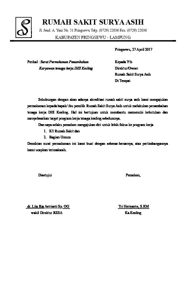 Detail Contoh Surat Pengajuan Karyawan Nomer 13