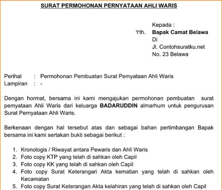 Detail Contoh Surat Pengajuan Klaim Asuransi Kematian Nomer 37