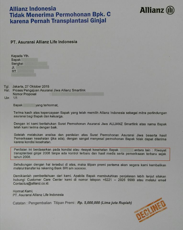 Detail Contoh Surat Pengajuan Klaim Asuransi Kematian Nomer 9