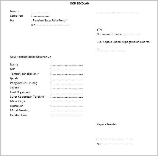 Detail Contoh Surat Pengajuan Pensiun Karyawan Swasta Nomer 36