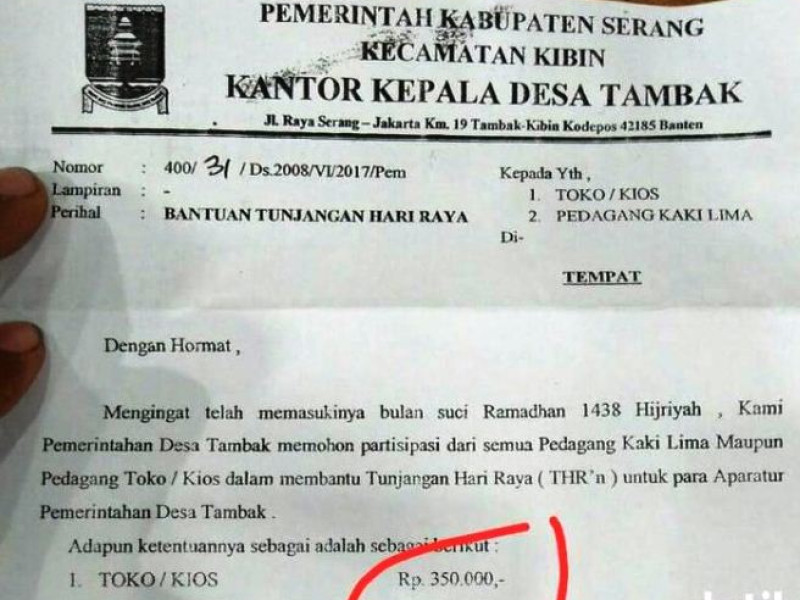 Detail Contoh Surat Pengajuan Thr Karyawan Nomer 4