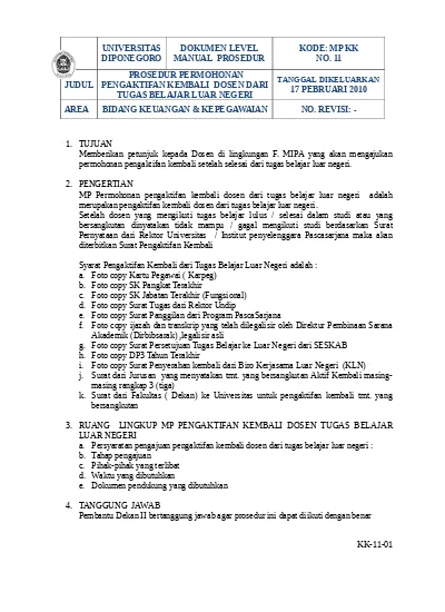 Detail Contoh Surat Pengaktifan Kembali Dosen Nomer 11