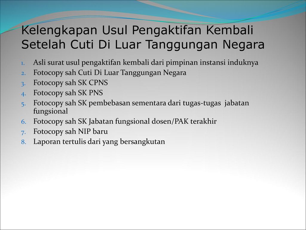 Detail Contoh Surat Pengaktifan Kembali Dosen Nomer 22