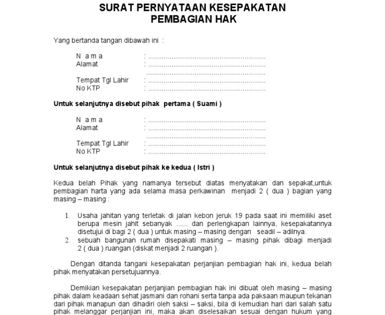 Detail Contoh Surat Pengakuan Harta Nomer 17