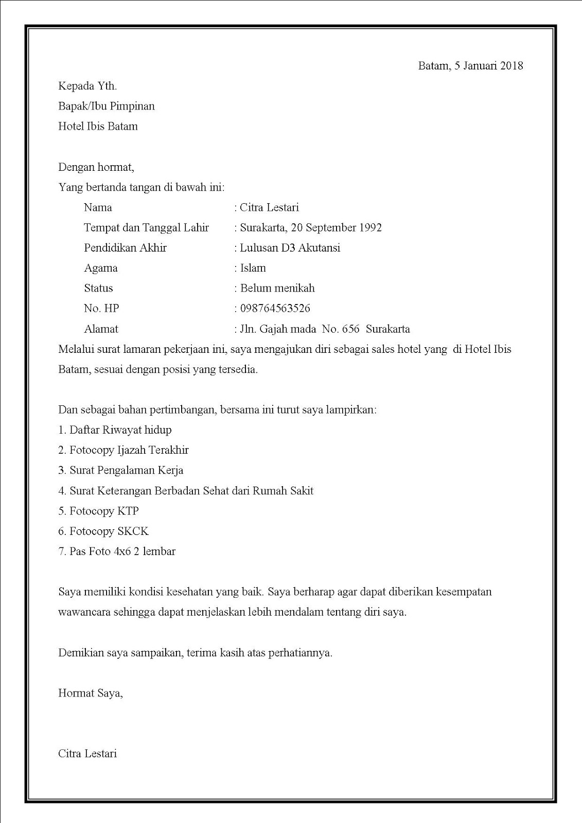 Detail Contoh Surat Pengalaman Kerja Di Hotel Nomer 19