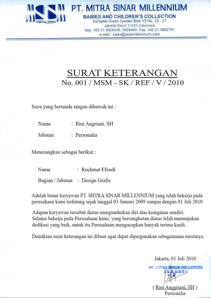 Detail Contoh Surat Pengalaman Kerja Perusahaan Nomer 41