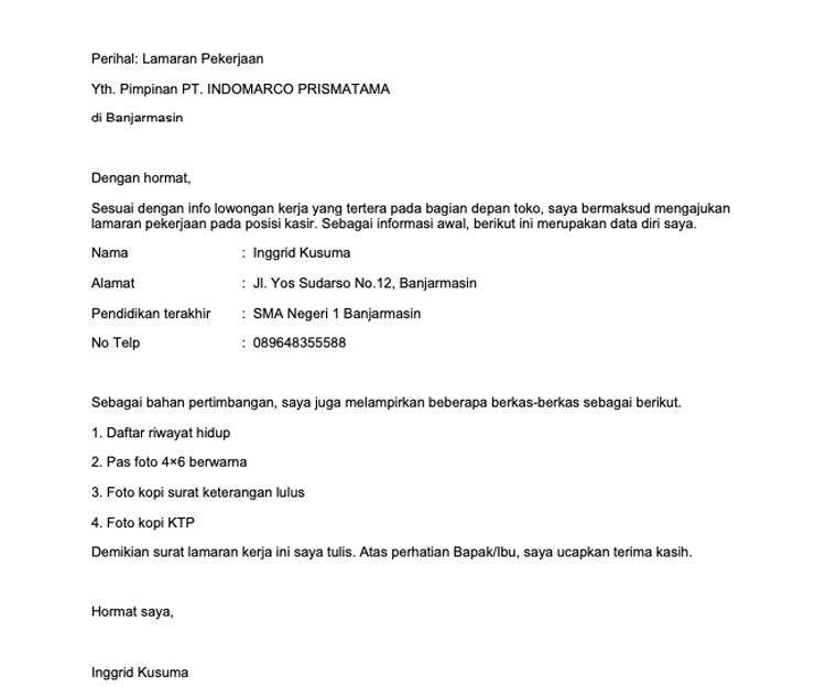 Detail Contoh Surat Pengalaman Kerja Pt Indomarco Prismatama Nomer 17