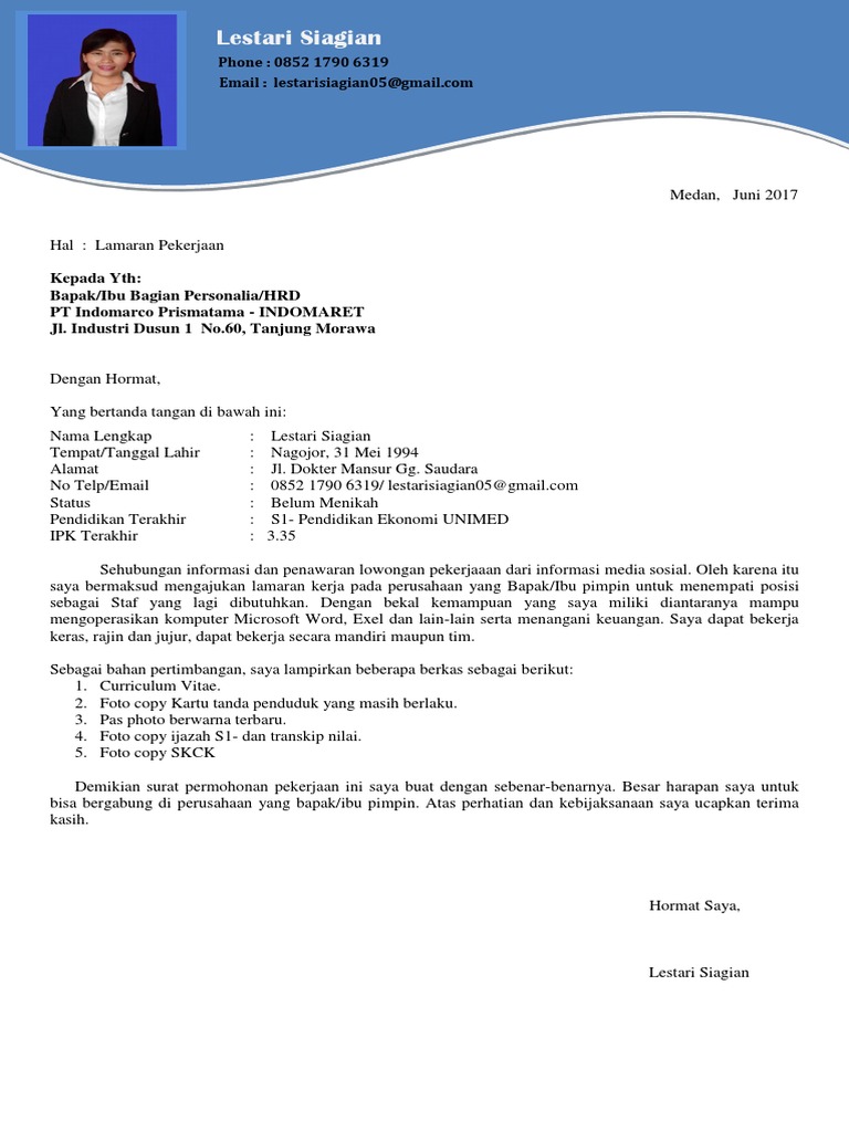 Detail Contoh Surat Pengalaman Kerja Pt Indomarco Prismatama Nomer 36