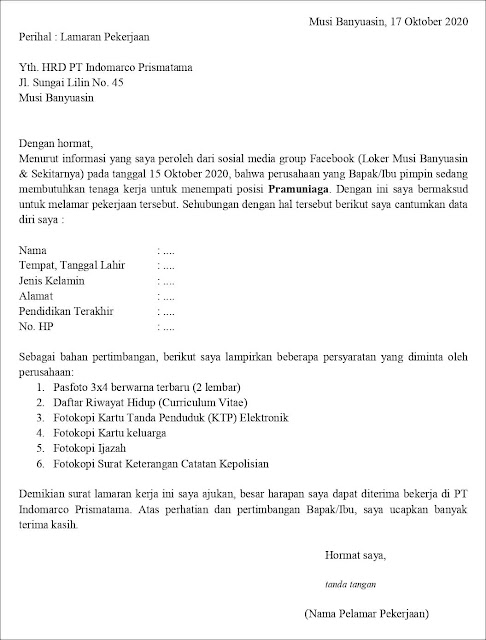 Detail Contoh Surat Pengalaman Kerja Pt Indomarco Prismatama Nomer 52