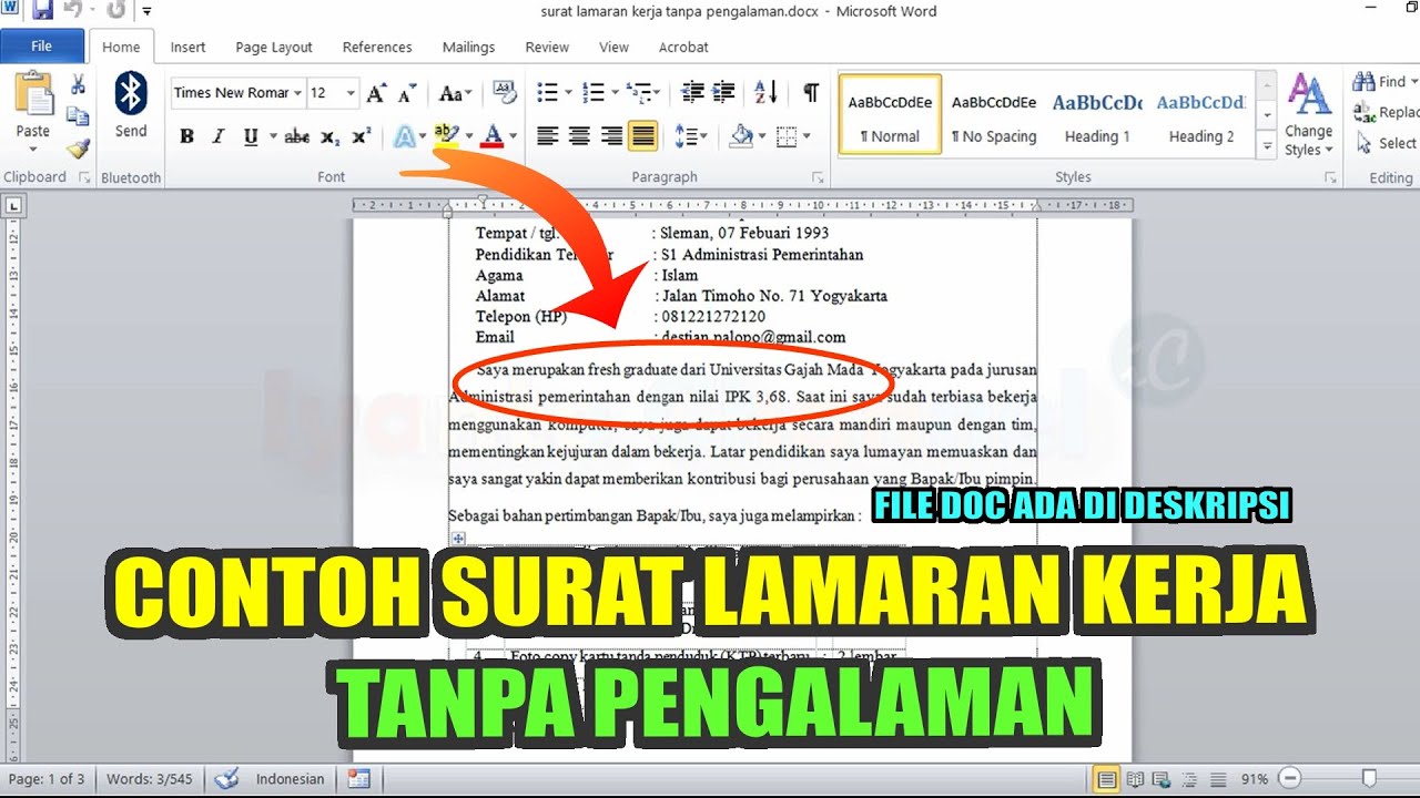 Detail Contoh Surat Pengalaman Kerjadoc Nomer 50