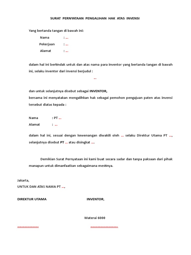 Detail Contoh Surat Pengalihan Pekerjaan Nomer 8