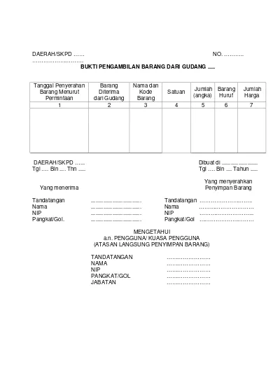 Detail Contoh Surat Pengambilan Barang Di Gudang Nomer 33