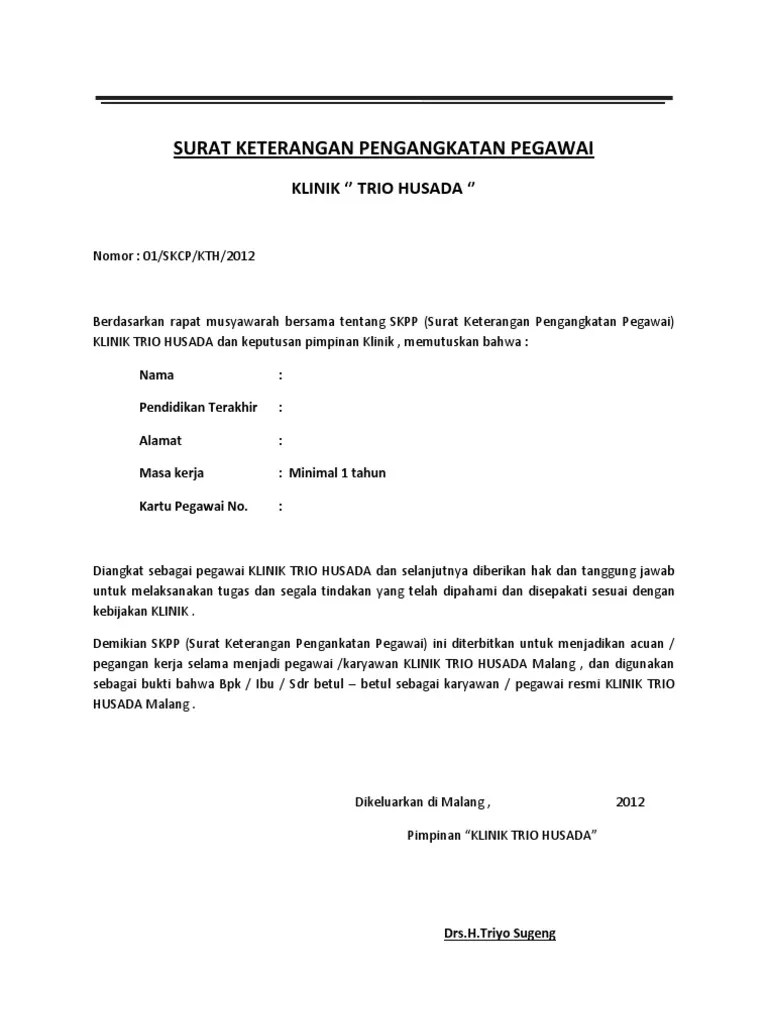 Detail Contoh Surat Pengangkatan Karyawan Kontrak Nomer 16