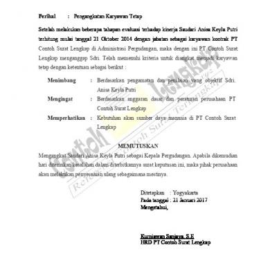 Detail Contoh Surat Pengangkatan Karyawan Tetap Swasta Nomer 28