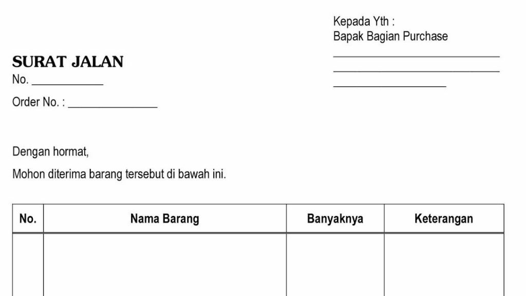 Detail Contoh Surat Pengantar Barang Nomer 37