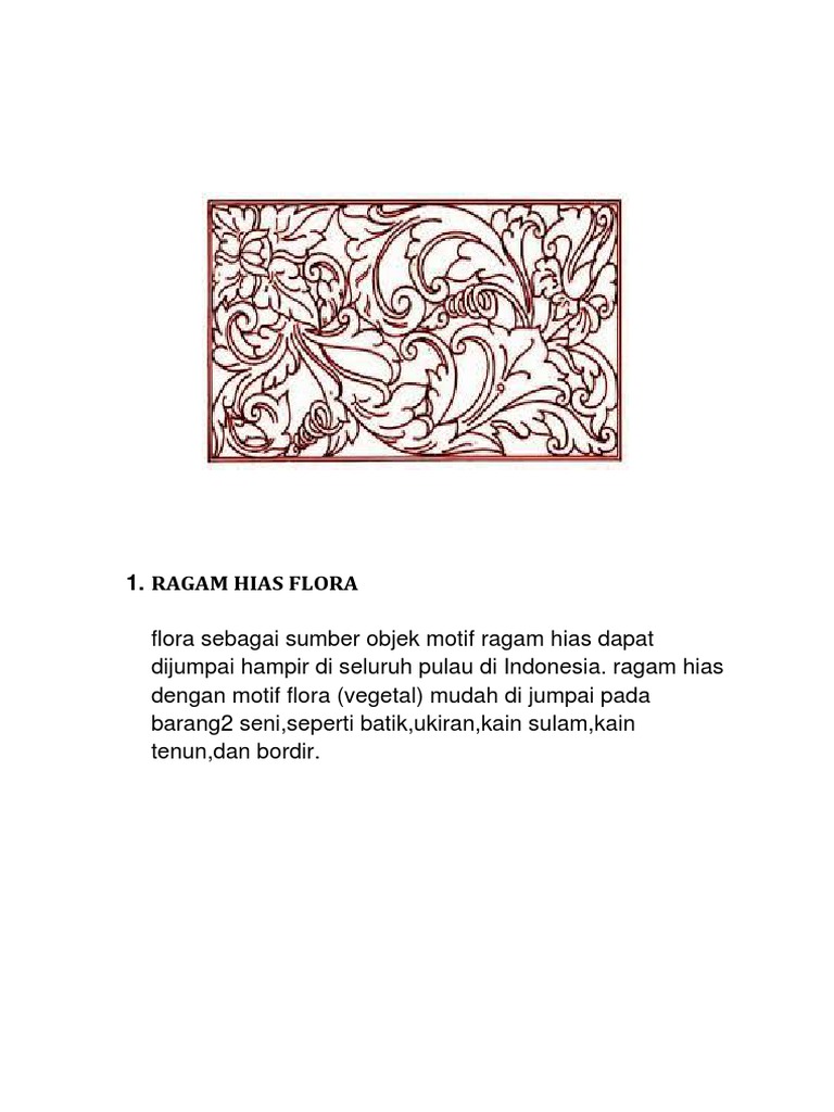 Detail Gambar Motif Ragam Hias Flora Nomer 40