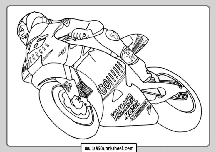 Detail Gambar Moto Gp Mewarnai Nomer 2