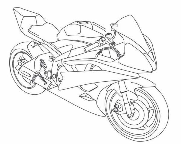 Detail Gambar Motor Mewarnai Nomer 7