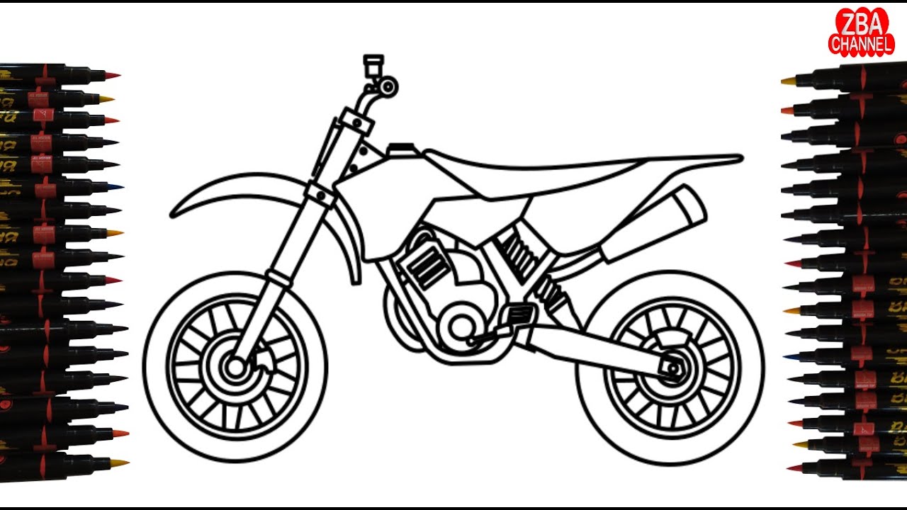 Detail Gambar Motor Untuk Mewarnai Nomer 34