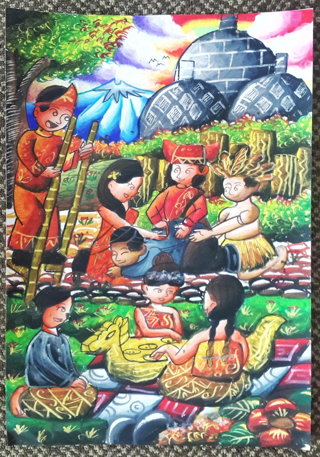 Detail Gambar Mozaik 3 Orang Keragaman Budaya Indonesia Nomer 7