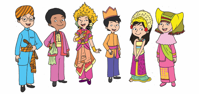 Detail Gambar Mozaik 3 Orang Keragaman Budaya Indonesia Nomer 9