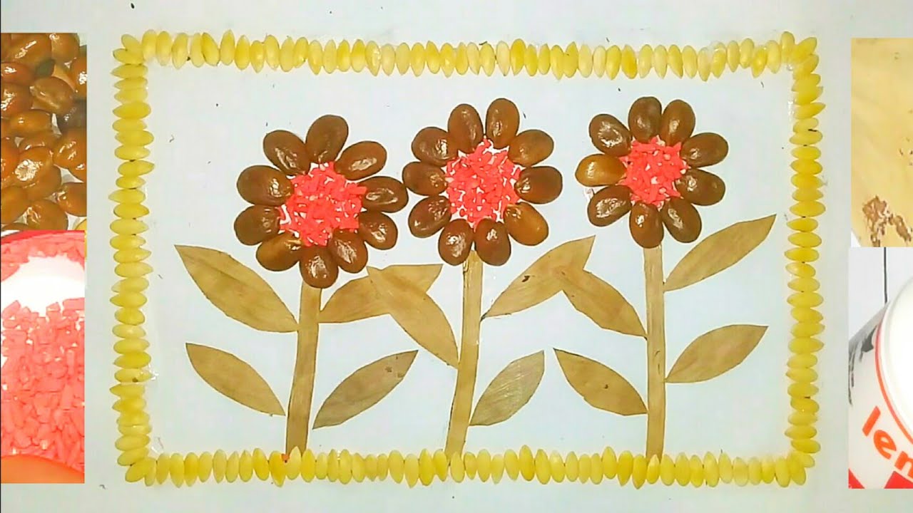 Detail Gambar Mozaik Bunga Matahari Dari Biji Bijian Nomer 20