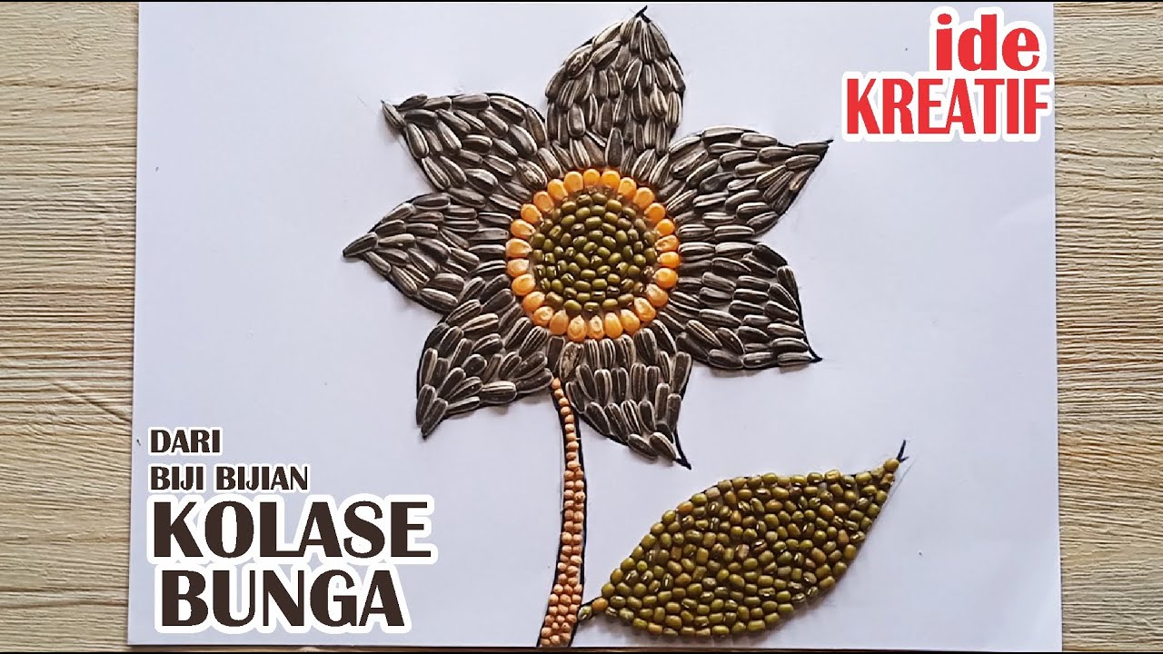 Detail Gambar Mozaik Bunga Matahari Dari Biji Bijian Nomer 9