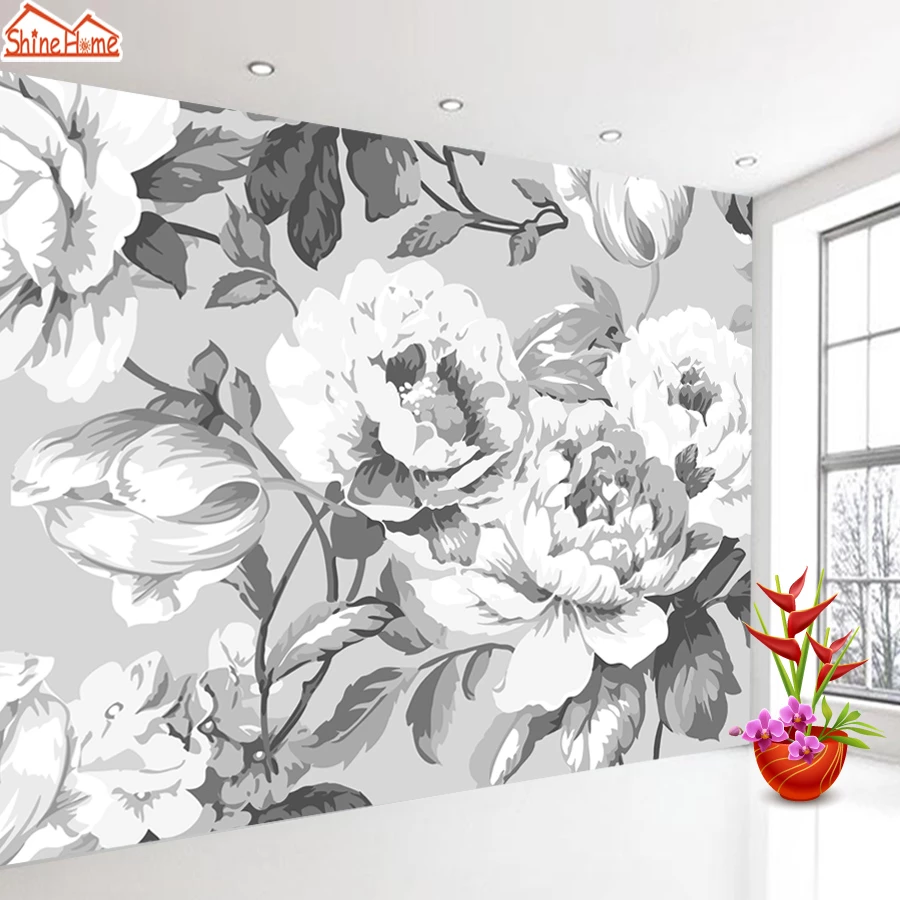 Detail Gambar Mural Bunga Hitam Putih Nomer 23
