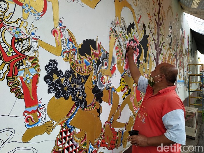 Gambar Mural Seni Mural Tema Wayang - KibrisPDR