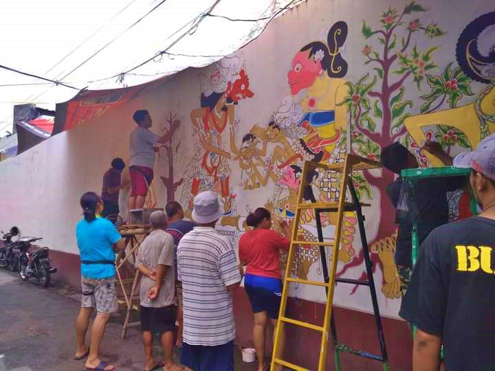 Detail Gambar Mural Seni Mural Tema Wayang Nomer 15