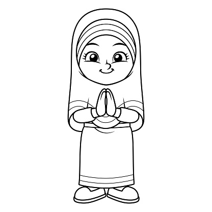 Detail Gambar Muslimah Kartun Gambar Mewarnai Ramadhan Nomer 15