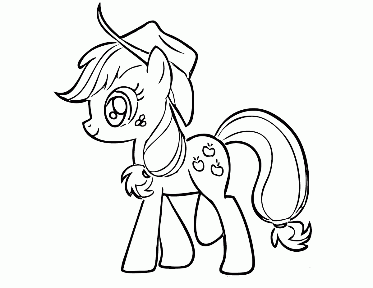 Detail Gambar My Little Pony Applejack Coloring Pages Nomer 10