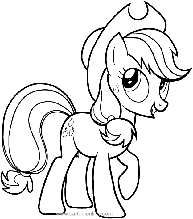 Detail Gambar My Little Pony Applejack Coloring Pages Nomer 13