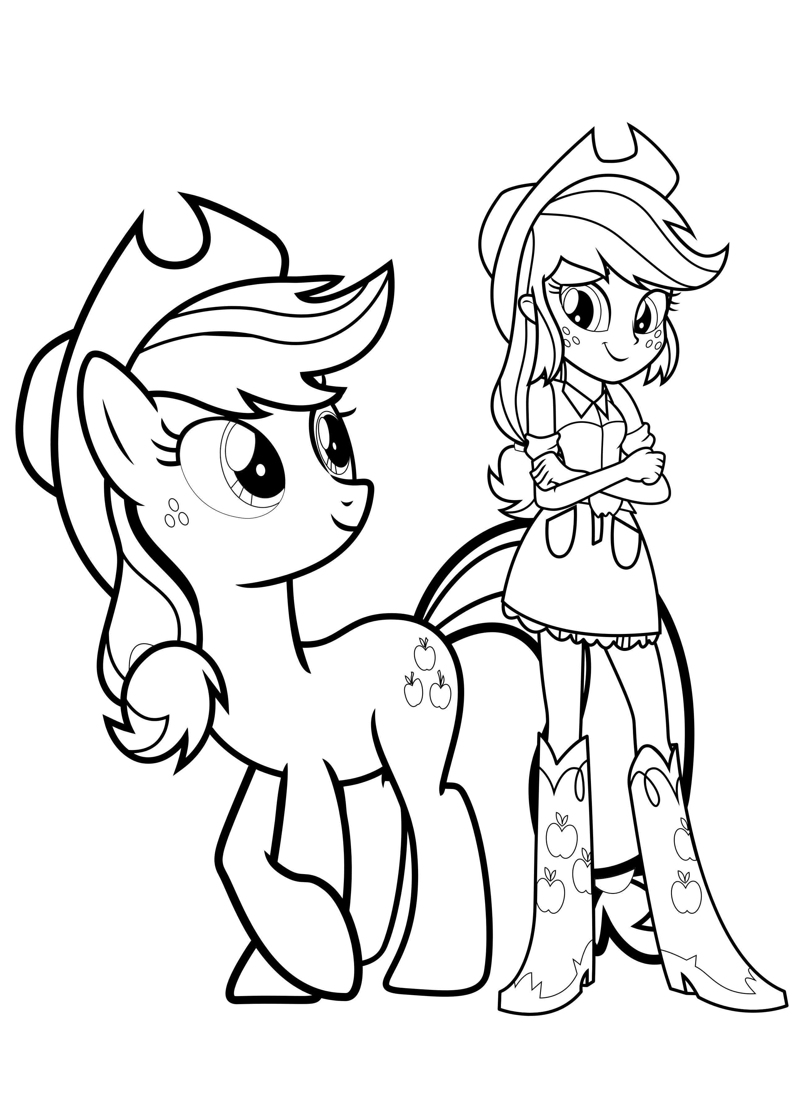 Detail Gambar My Little Pony Applejack Coloring Pages Nomer 19
