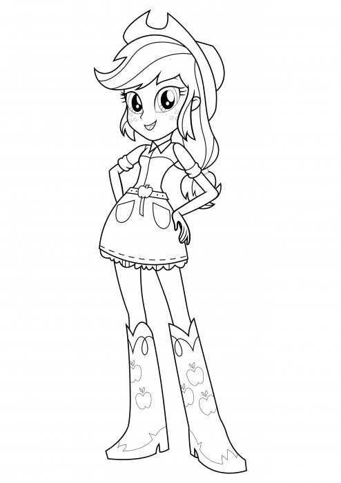 Detail Gambar My Little Pony Applejack Coloring Pages Nomer 27